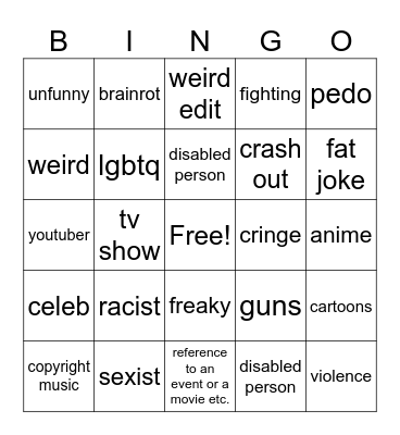 Ylyl Bingo Card