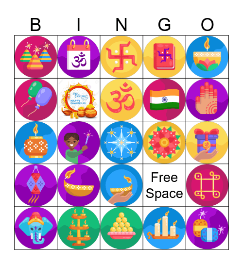 Diwali Bingo Card