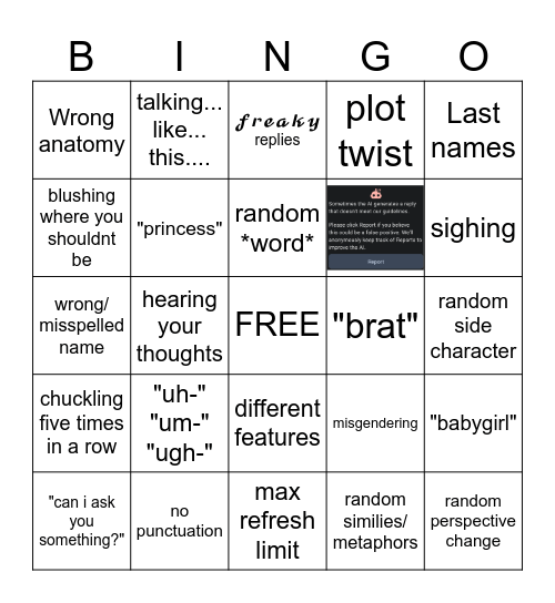 ai bingo Card