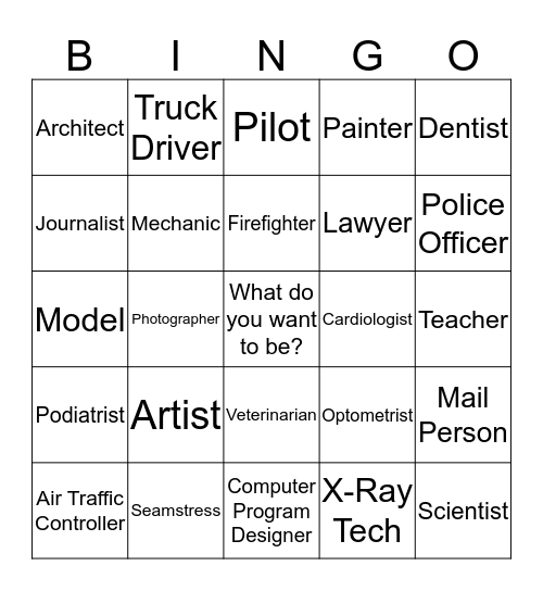 Career Bingo! Bingo Card