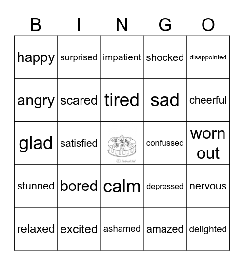 Feelings and Emotions Bingo Card