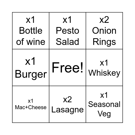 RO Bingo! Bingo Card