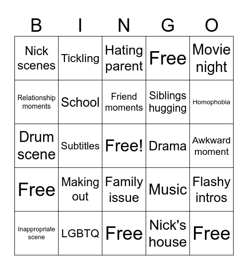 Hartstoppper bingo Card