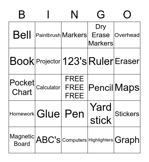 Learning Tools Bingo Card