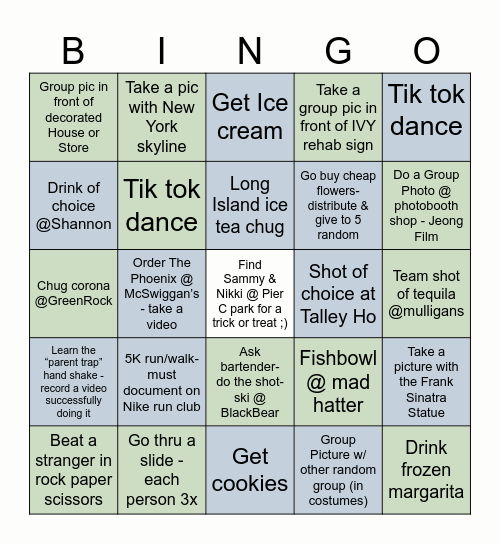 Ivy Spooky Scavenger Hunt Bingo Card