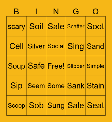 I am... Bingo Card