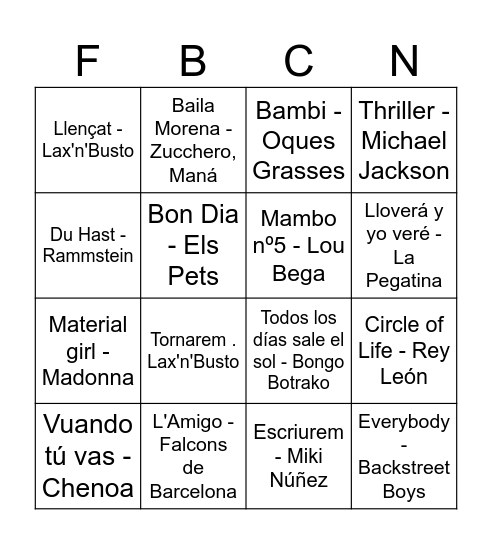 Bingo Fdb Bingo Card