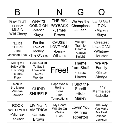 Beats & Bingo Card