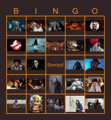 Halloween Movie Bingo Card