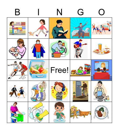 Activities 1 and 2 Bingo Card