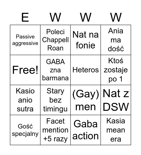 IMPRA BINGO Card