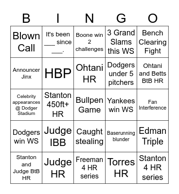 Retirement Home 2024 WS Bingo Card