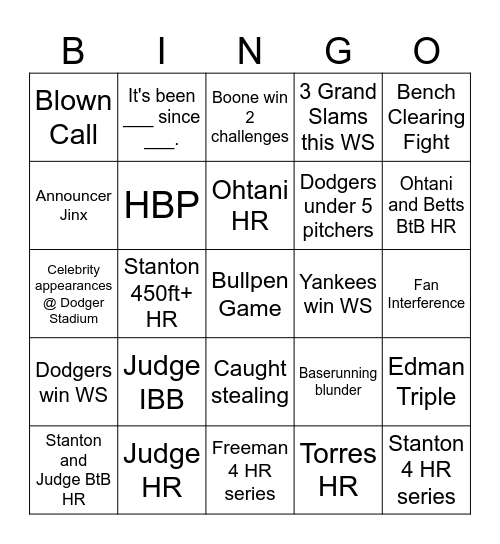 Retirement Home 2024 WS Bingo Card