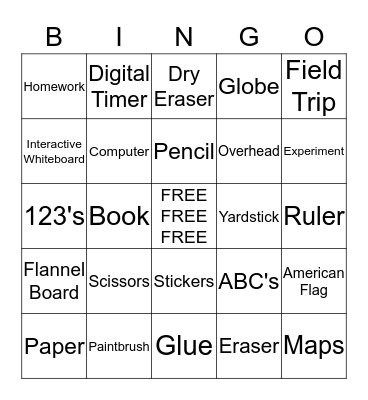 Learning Tools Bingo Card