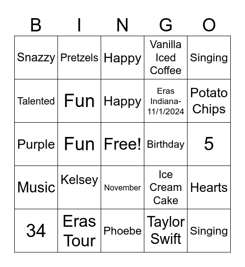 Bingo Card