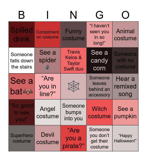 Halloween Party Bingo Card