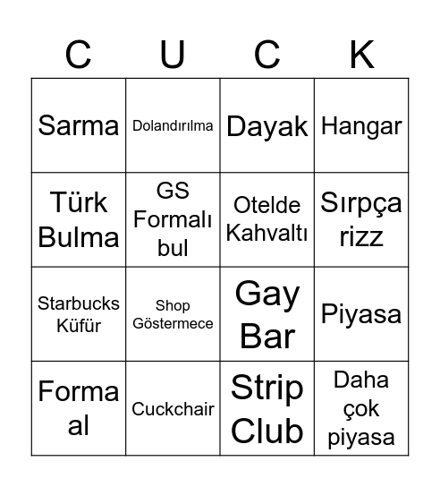 Serbia Piyasa Bingo Card