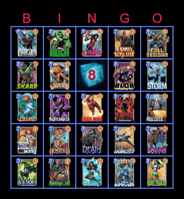 Marvel Snap BINGO Card