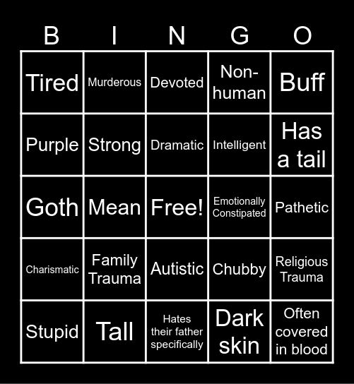 Ezra Type Bingo Card