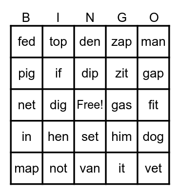 Skills 4 Bingo Card