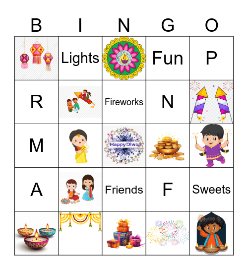 Diwali Bingo !! Bingo Card