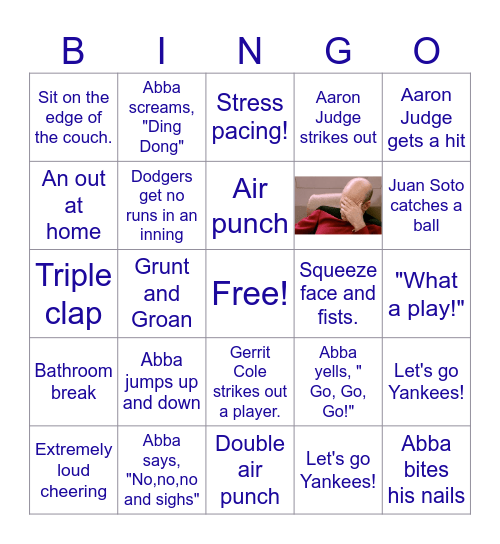 World Series Bingo Card