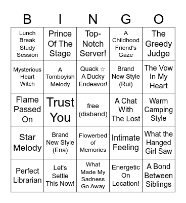 the hyperspecific card bingo Card