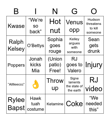 Halloween Bingo Card