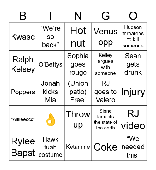 Halloween Bingo Card
