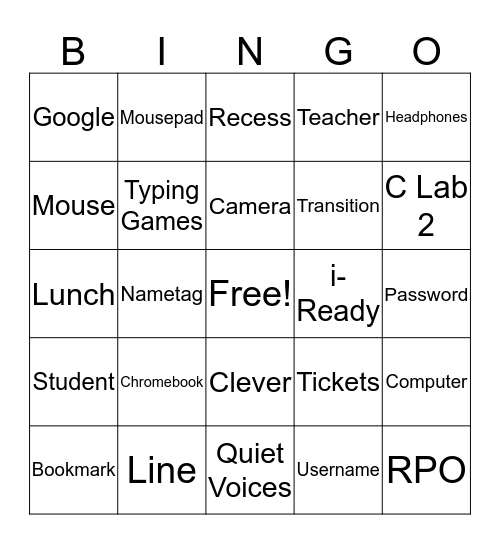 RPO Bingo Card