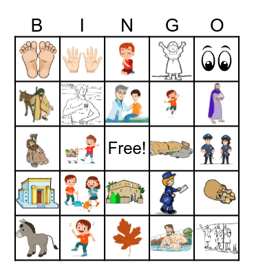 2-5YO Sunday School BINGO Card