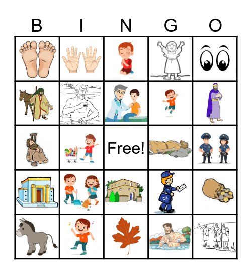 2-5YO Sunday School BINGO Card