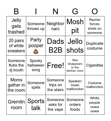 Halloween bingo Card