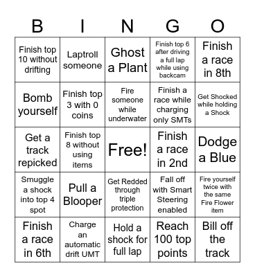 Dream Bingo Card Bingo Card
