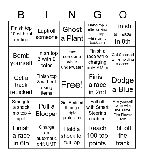 Dream Bingo Card Bingo Card