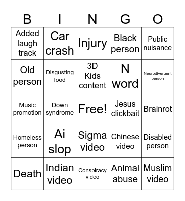 IG Reels Bingo Card