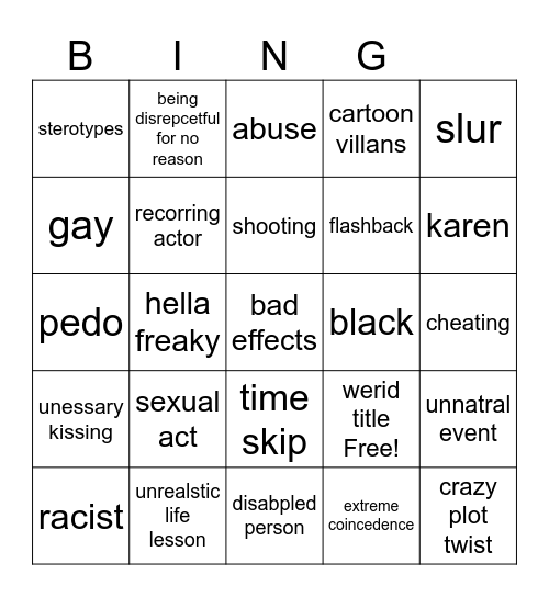 tommorrows teachings bingo board at 12:35 am Bingo Card