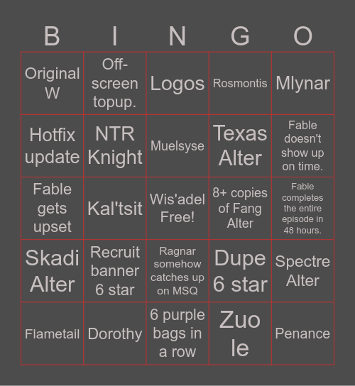 600 BINGO!!! Bingo Card