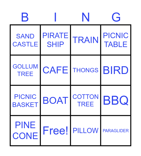 Scavenger Hunt Bingo Card