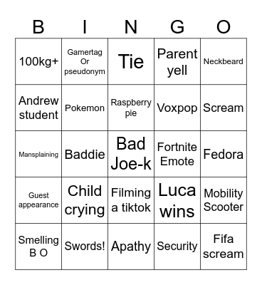 Playcon Bingo Card
