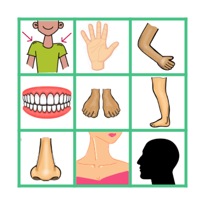 BODY PARTS Bingo Card