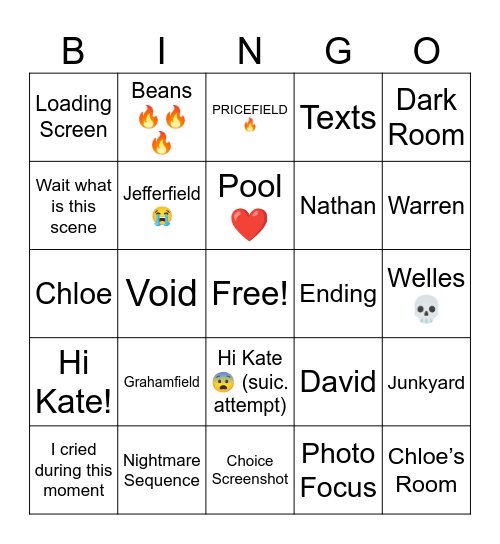 LIS MEMORY BOT BINGO Card