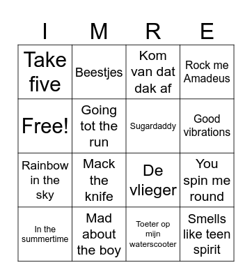 Feestje! Bingo Card