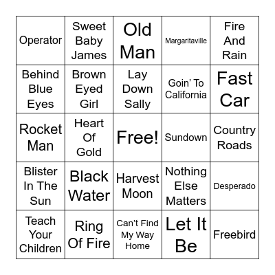 LMB 10/27 Bingo Card