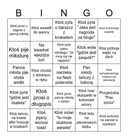 Ślub Sylwii i Darka Bingo Card