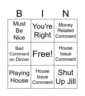 Grandpa Fun Bingo Card