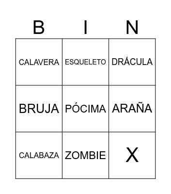 HALLOWEEN Bingo Card