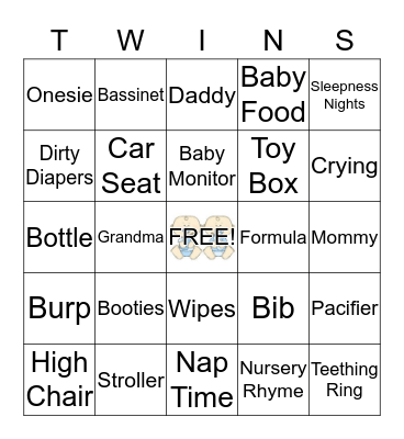 Baby Shower Bingo! Bingo Card