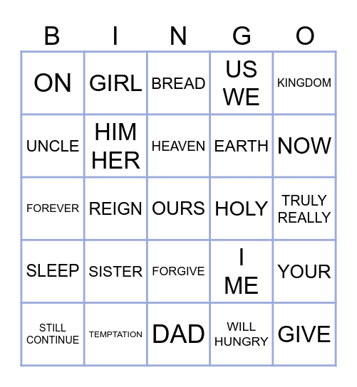American-Sign-Language Bingo Card