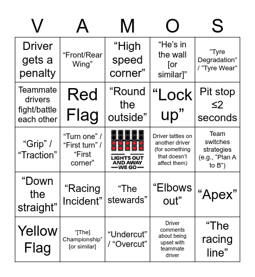 EL BINGO DE MEXICO GP Bingo Card